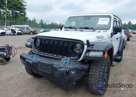 2024 Jeep Wrangler 4Xe Willys 4Xe z USA, uszkodzony, nr VIN 1C4RJXN69RW166148